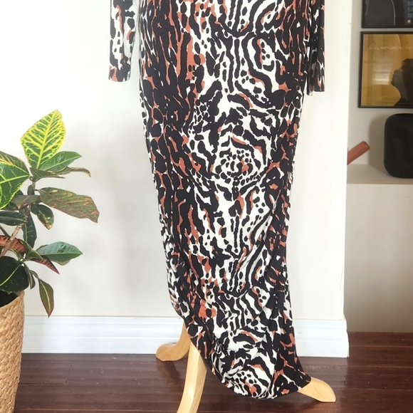 Rachel Pally Animal Print Bodycon Midi Dress 2X - Picture 7 of 15